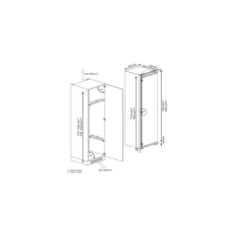 Blomberg SST4455VI Integrated Tall Larder Fridge 5 Year Guarantee