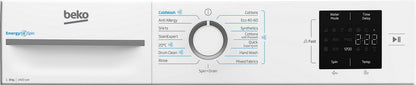 Beko BMN3WT3841W 8kg 1400 Spin Washing Machine - White