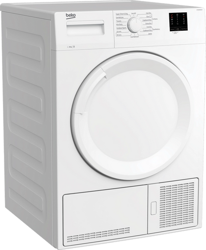 Beko DTKCE80021W 8kg Condenser Tumble Dryer with Sensor Programmes - White