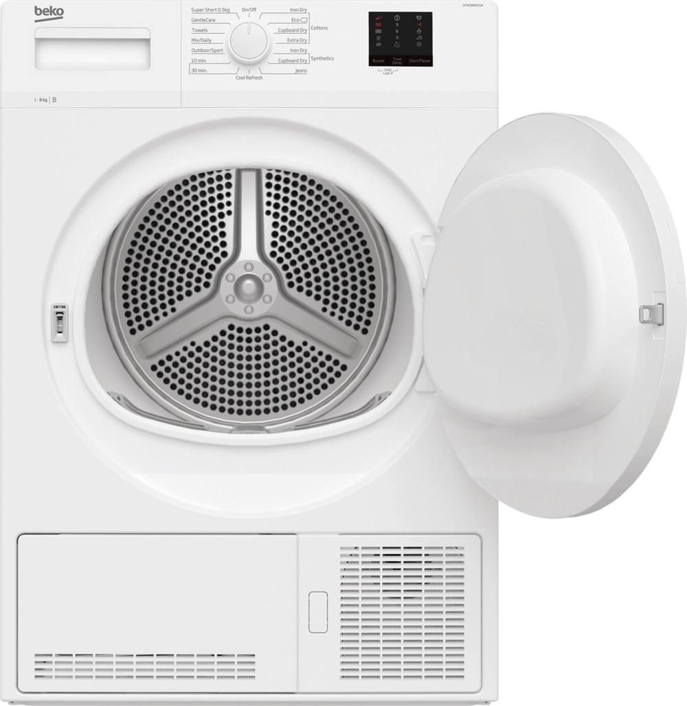 Beko DTKCE80021W 8kg Condenser Tumble Dryer with Sensor Programmes - White
