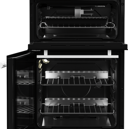Beko EDG507W 50cm Twin Cavity Gas Cooker with Gas Hob - White