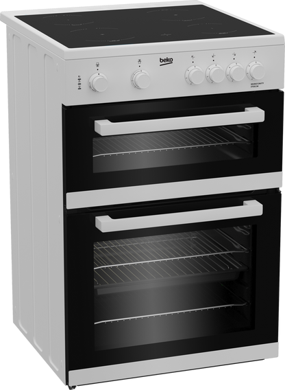 Beko ETC611W 60cm Electric Cooker with Ceramic Hob - White