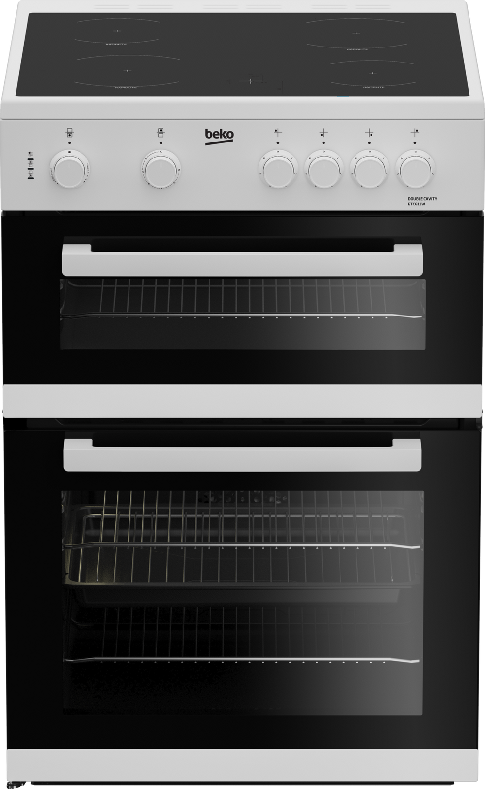 Beko ETC611W 60cm Electric Cooker with Ceramic Hob - White