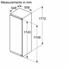 Load image into Gallery viewer, Bosch KIR81VFE0G 54.1cm Integrated Tall Larder Fridge
