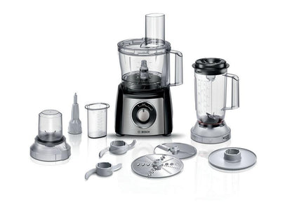 Bosch MCM3501MGB MultiTalent 3 Compact 800W Food Processor - Black & Stainless Steel