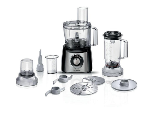 Bosch MCM3501MGB MultiTalent 3 Compact 800W Food Processor - Black & Stainless Steel