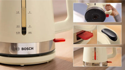 Bosch TWK4M227GB 1.7 Litres Kettle - Cream