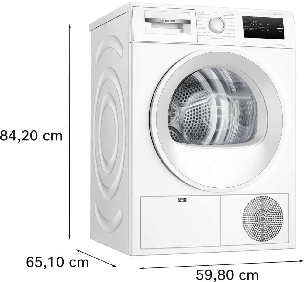 Bosch WTH85225GB 8kg Heat Pump Tumble Dryer - 5 Year Guarantee