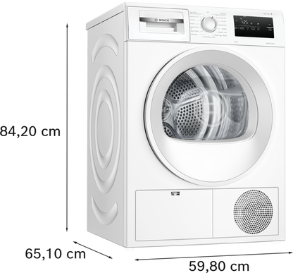 Bosch WTH85225GB 8kg Heat Pump Tumble Dryer - 5 Year Guarantee
