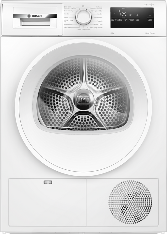 Bosch WTH85225GB 8kg Heat Pump Tumble Dryer - 5 Year Guarantee