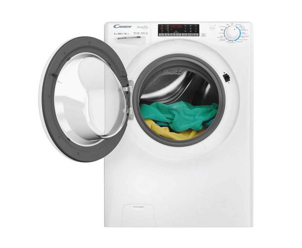 Candy CSO686TWM6-80 Smart Pro Inverter 8kg, 1600 Spin Washing Machine - White