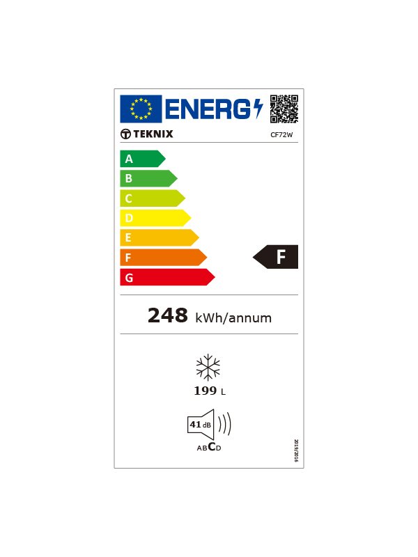Teknix  CF72W 199L Chest Freezer, White