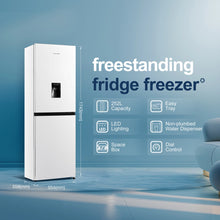 Load image into Gallery viewer, Fridgemaster MC55240DE 50/50 Non-Plumbed Freestanding Fridge Freezer – White
