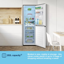 Load image into Gallery viewer, Fridgemaster MC55240DE 50/50 Non-Plumbed Freestanding Fridge Freezer – White
