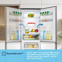 Load image into Gallery viewer, Fridgemaster MC55240ES 50/50 Freestanding Fridge Freezer – Silver
