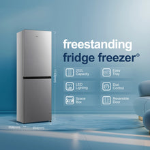 Load image into Gallery viewer, Fridgemaster MC55240ES 50/50 Freestanding Fridge Freezer – Silver
