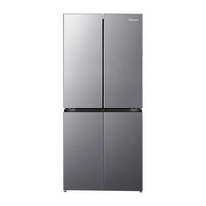 Fridgemaster MQ79395ES 79.4cm 65/35 Total No Frost American Fridge Freezer - Silver