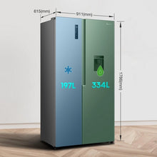 Load image into Gallery viewer, Fridgemaster MS91558DES 91.1cm 60/40 Total No Frost American Fridge Freezer - Silver
