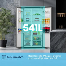 Load image into Gallery viewer, Fridgemaster MS91558DES 91.1cm 60/40 Total No Frost American Fridge Freezer - Silver
