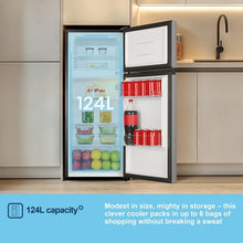 Load image into Gallery viewer, Fridgemaster MTM48120ES 70/30 Fridge Freezer - Silver
