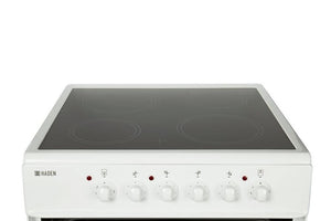 Haden HE60DOMW 60cm Double Oven Electric Cooker with Ceramic Hob - White