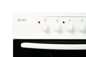 Haden HE60DOMW 60cm Double Oven Electric Cooker with Ceramic Hob - White
