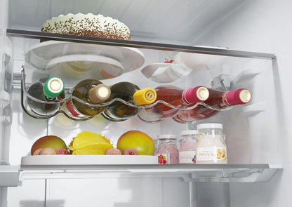 Haier HTW5618EWMP 59.5cm 60/40 Frost Free Fridge Freezer - Dark Inox