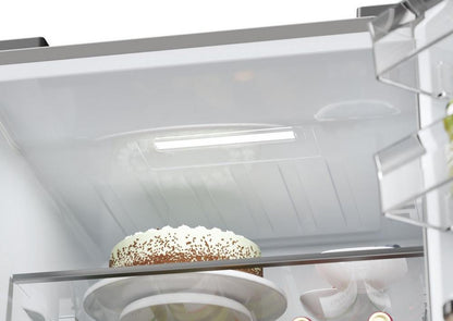 Haier HTW5618EWMP 59.5cm 60/40 Frost Free Fridge Freezer - Dark Inox