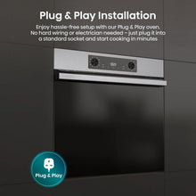 Load image into Gallery viewer, Hisense BI622AXPGUK 59.5cm Built In Electric Single Oven - Black &amp; Stainless Steel
