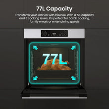 Load image into Gallery viewer, Hisense BI622AXPGUK 59.5cm Built In Electric Single Oven - Black &amp; Stainless Steel
