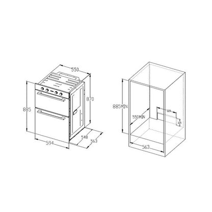 Hisense BID99222CXUK 59.4 Built In Double Oven