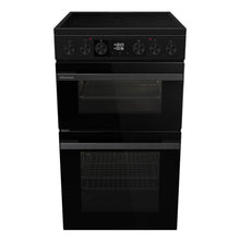 Load image into Gallery viewer, Hisense HDCEC5C10B 50cm Double Oven Electric Cooker with Ceramic Hob - Black
