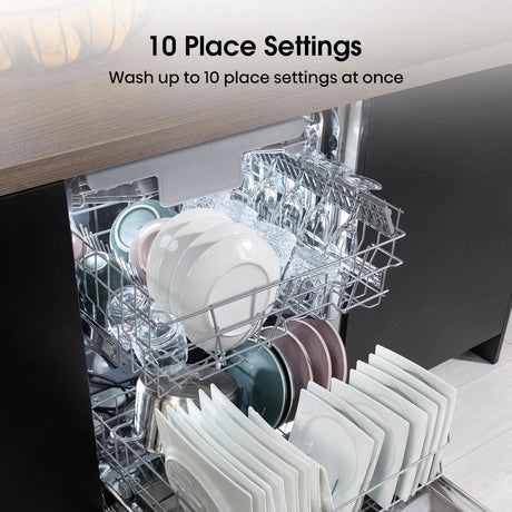 Hisense HS523E15WUK Slimline Dishwasher - White - 10 Place Settings