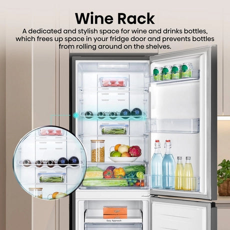 Hisense RB327N4ABD 55cm 50/50 Total No Frost Fridge Freezer - Black