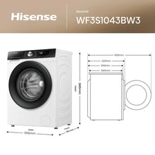 Load image into Gallery viewer, Hisense WF3S1043BW3 10.5kg 1400 Spin Washing Machine - White
