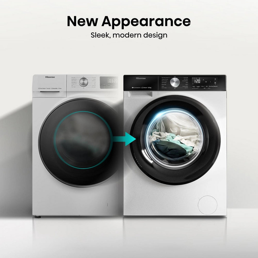 Hisense WF3S1043BW3 10.5kg 1400 Spin Washing Machine - White