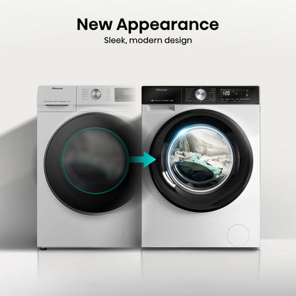 Hisense WF3S1243BW3 12kg 1400 Spin, Steam Washing Machine - White