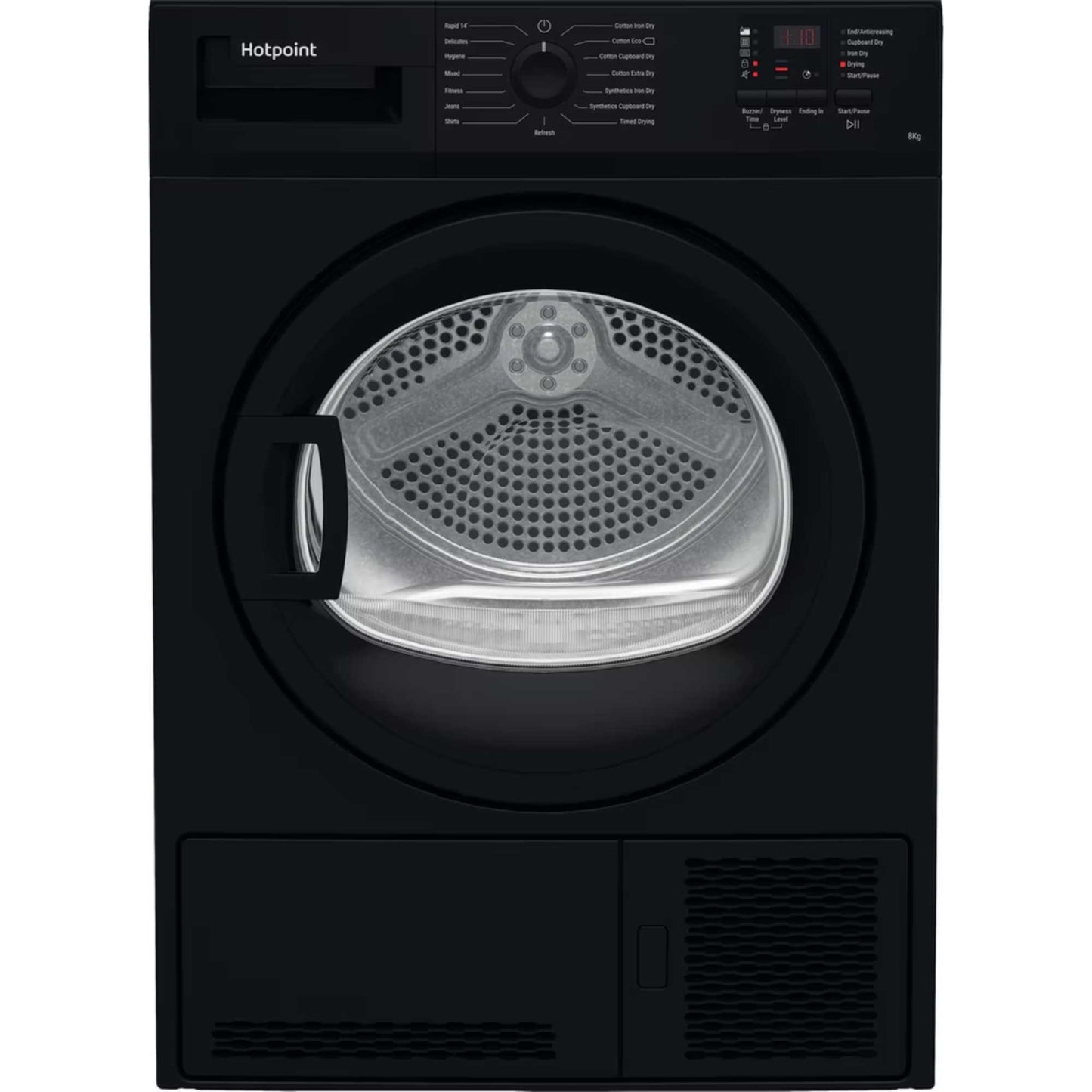 Hotpoint Dryer 8KG Condenser Sensor Dry Black - CHDC82BBGDUK