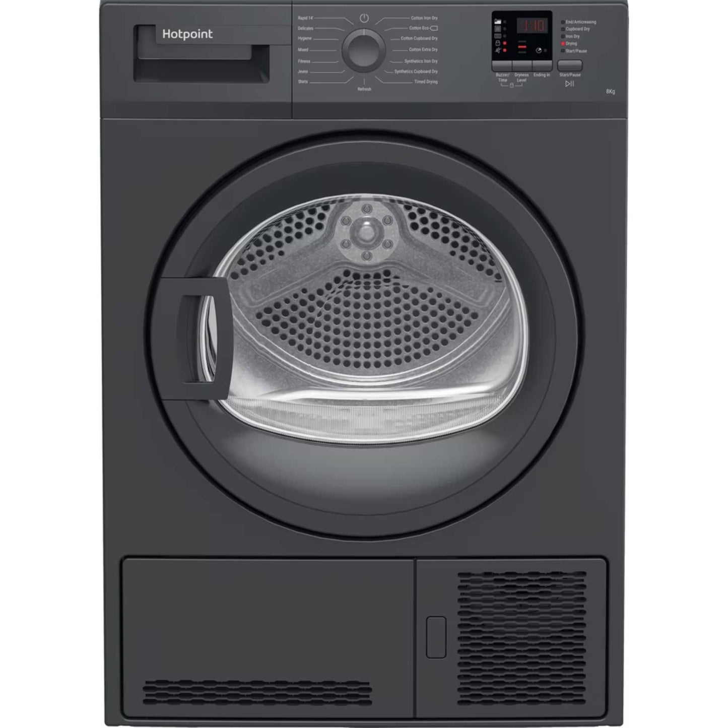 Hotpoint Dryer 8KG Condenser Sensor Dry Graphite - CHDC82GGGDUK
