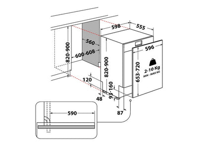 Hotpoint H2IC14BN7A0UK Integrated Dishwasher - 14 Place Settings