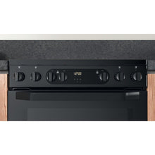 Load image into Gallery viewer, Hotpoint HDEU67V9C2BUK 60cm Double Oven Electric Cooker with Ceramic Hob - Black
