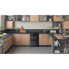 Load image into Gallery viewer, Hotpoint HDEU67V9C2BUK 60cm Double Oven Electric Cooker with Ceramic Hob - Black
