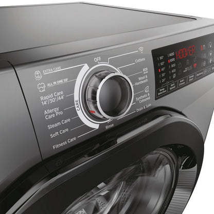 Hoover H3WPS4106TAMBR 10kg, 1400 Spin Washing Machine - Graphite