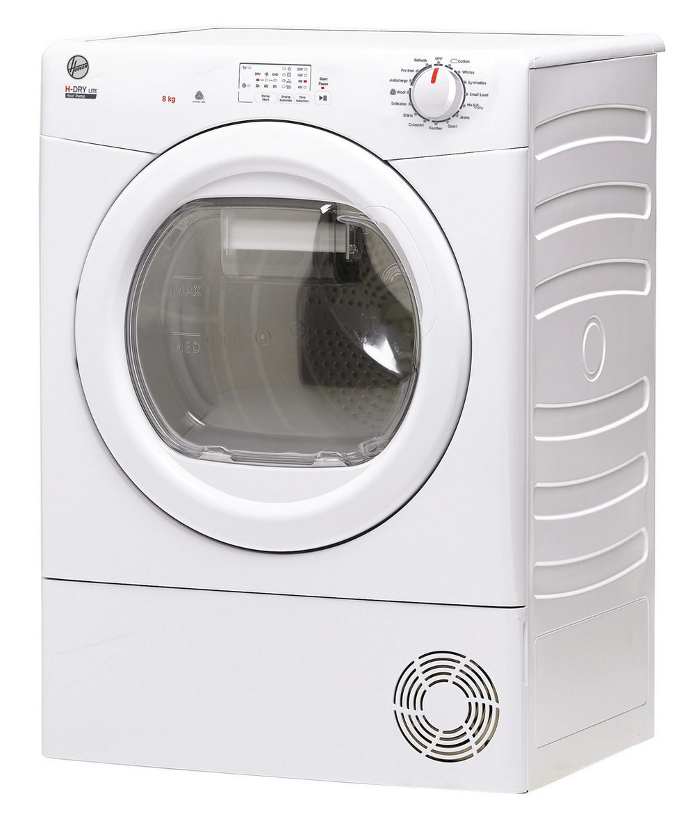 Hoover H-Dry 300 HLE H8A1LE-80 8kg Heat Pump Tumble Dryer - White