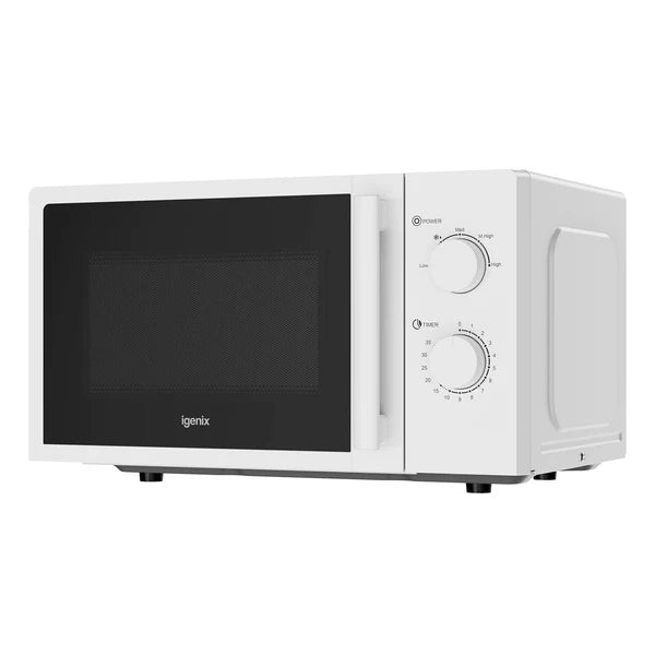Igenix IGMS0820MSSW 20Litre 800W Manual Microwave with Stainless Steel Cavity