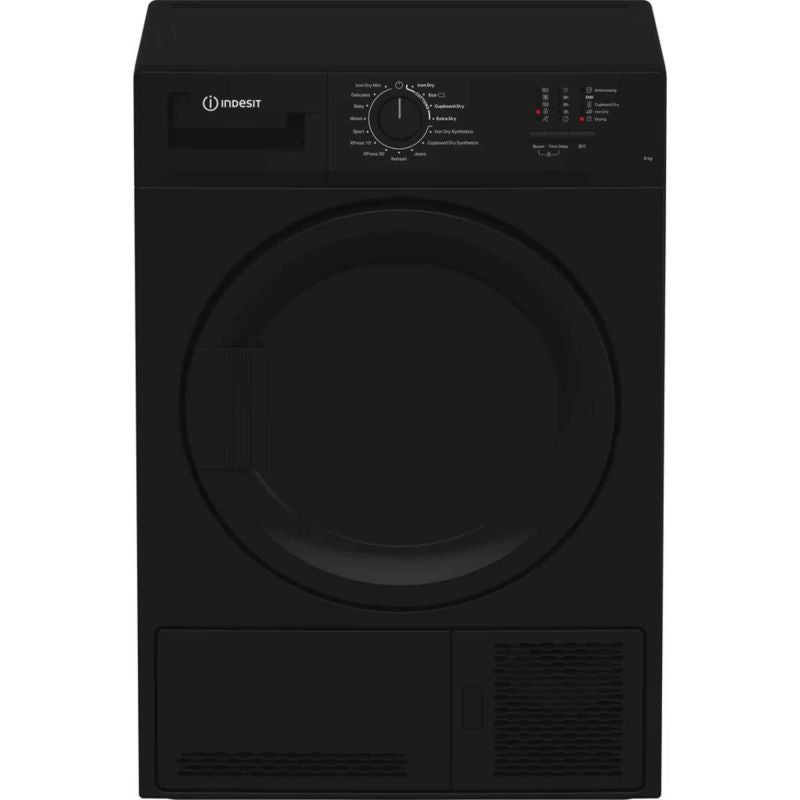 Indesit - CYDC82BBGLUK - 8KG Condenser Sensor Dryer - Black