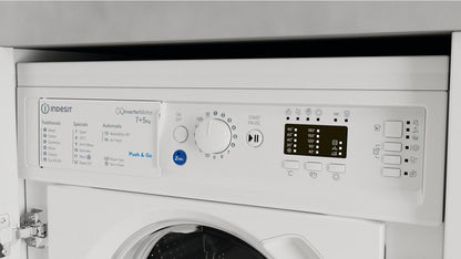 Indesit BIWDIL75148 7kg/5kg 1400 Spin BUILT IN Washer Dryer - White