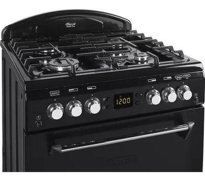 Leisure CLB60GCK 60cm Wide Classic Range Style Gas Cooker in Black