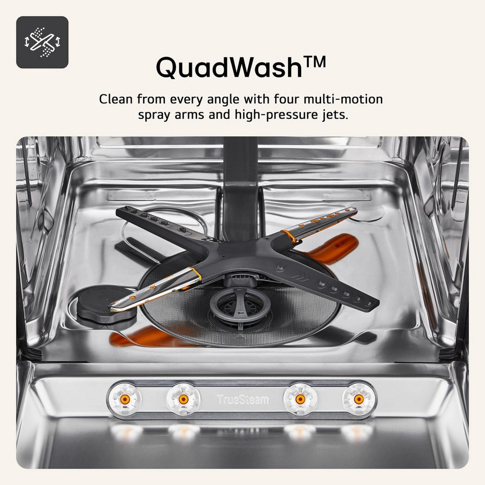 LG TrueSteam™ QuadWash™ DF587HMS WiFi Connected Full Size Dishwasher - Matte Black - 14 Place Settings