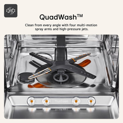 LG TrueSteam™ QuadWash™ DF587HMS WiFi Connected Full Size Dishwasher - Matte Black - 14 Place Settings